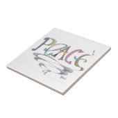 Vrede 4 x 4 keramische tapijten tegeltje (Zijkant)