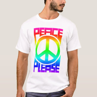 Vrede A.u.b. Regenboog Lettering T-shirt