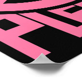 Vrede A.u.b. Roze Lettertype Poster (Hoek)