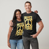 Vrede A.u.b. Zachte Gouden Letters T-shirt (Unisex)