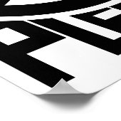 Vrede A.u.b. Zwart Lettertype Poster (Hoek)