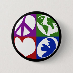 Vrede, Aarde, Liefde, Duif Button