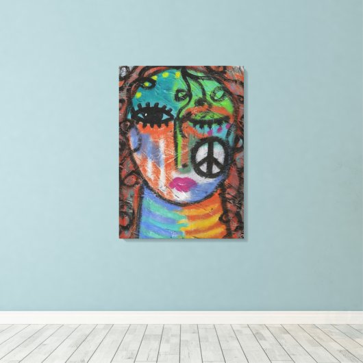 Vrede Abstract Acryl Schilderen op OSB Canvas Afdruk (Insitu (Houten vloer))