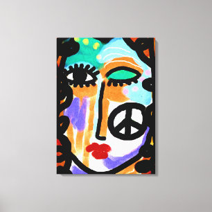 Vrede Abstract digitaal schilderen Canvas Afdruk