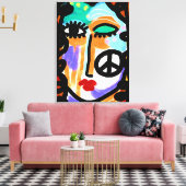 Vrede Abstract digitaal schilderen Canvas Afdruk (Insitu (Woonkamer))