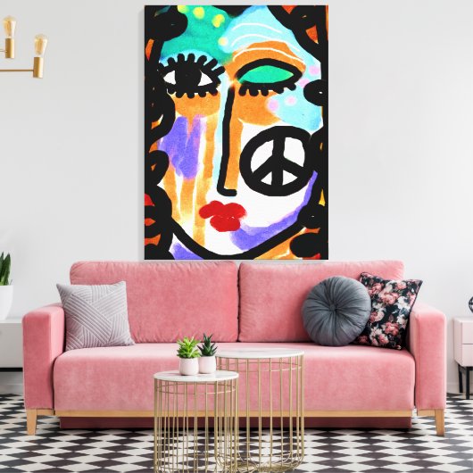 Vrede Abstract digitaal schilderen Canvas Afdruk (Insitu (Woonkamer))