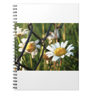 Vrede achter het hek. In bloemen illustratief. Notitieboek