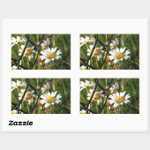 Vrede achter het hek. In bloemen illustratief. Rechthoekige Sticker (Vel)