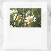 Vrede achter het hek. In bloemen illustratief. Rechthoekige Sticker (Tas)