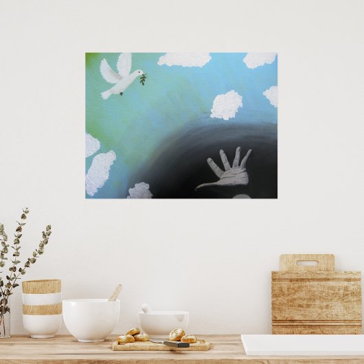 "Vrede" Afdruk van Canvas Justice Poster (Keuken)