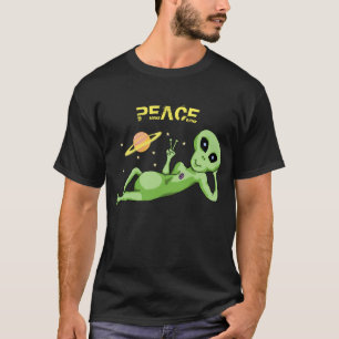 Vrede Alien Mannen Basic Dark T-Shirt