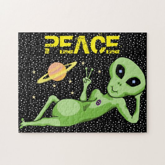 Vrede Alien Puzzle Legpuzzel (Horizontaal)