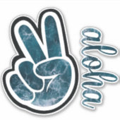 Vrede & aloha sticker (Voorkant)
