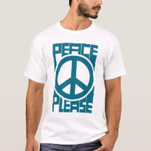 Vrede Alsjeblieft Blauwe Lettering