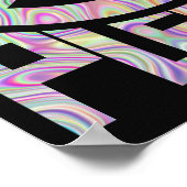 Vrede Alsjeblieft Trippy Kleur Lettertype Poster (Hoek)