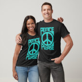 Vrede Alsjeblieft Turquoise Lettering T-shirt (Unisex)