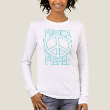 Vrede Alsjeblieft Turquoise Omlijnd Lettertype