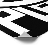Vrede Alsjeblieft Witte Lettering Poster (Hoek)