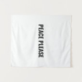 Vrede alsjeblieft witte zwarte eenvoudige anti-oor wandkleed (Voorkant (horizontaal))