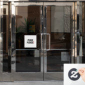 Vrede alsjeblieft witte zwarte rode tekst anti-oor raamsticker (Kantoordeur)