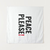 Vrede alsjeblieft witte zwarte rode tekst anti-oor wandkleed (Voorkant (horizontaal))