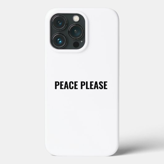 Vrede alsjeblieft witte zwarte tekst minimalistisc Case-Mate iPhone case (Achterkant)