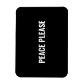 Vrede alsjeblieft zwart wit eenvoudig anti-oorlog  magneet (Verticaal)
