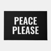 Vrede alsjeblieft zwart-wit tekst anti-oorlog prot deurmat (Voorkant)