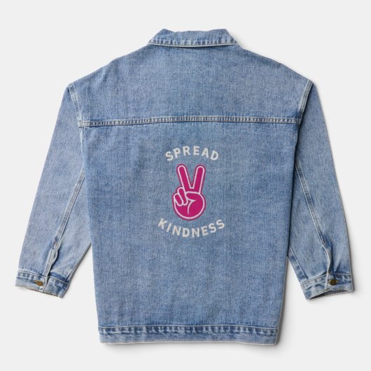 Vrede altijd denim jacket (Achterkant)