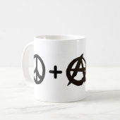 Vrede + Anarchie = Liefde Koffiemok (Voorkant links)