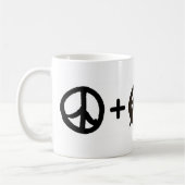 Vrede + Anarchie = Liefde Koffiemok (Links)