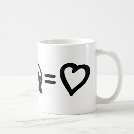 Vrede + Anarchie = Liefde Koffiemok (Rechts)