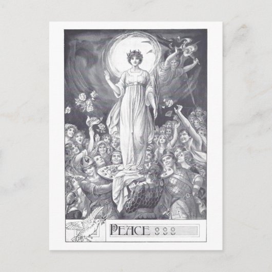 Vrede Anti-Oorlog Briefkaart  Illustratie (Voorkant)