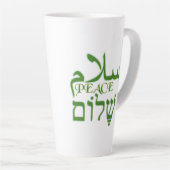 Vrede Arabisch & Hebreeuws Latte Mok (Rechterhoek)