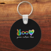 Vrede Autisme Liefde Oneindigheidssymbool Autisme  Sleutelhanger (Voorkant)