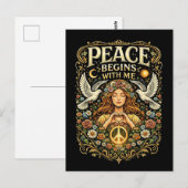 Vrede Begint Binnen Briefkaart (Voorkant / Achterkant)