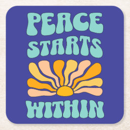 Vrede begint binnen kartonnen onderzetters