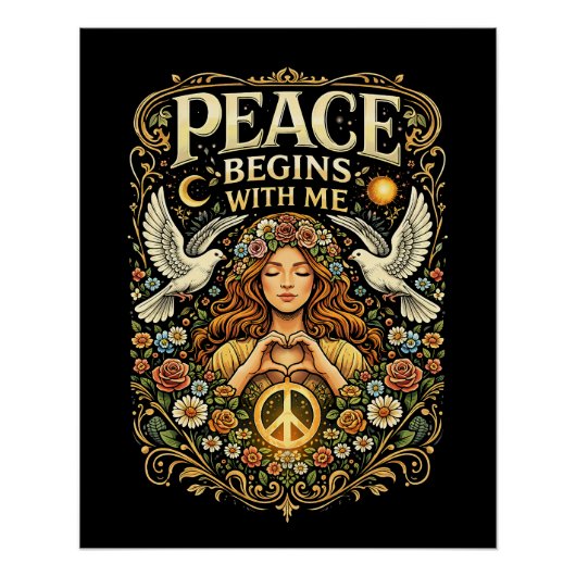 Vrede Begint Binnen Perfect Poster (Voorkant)