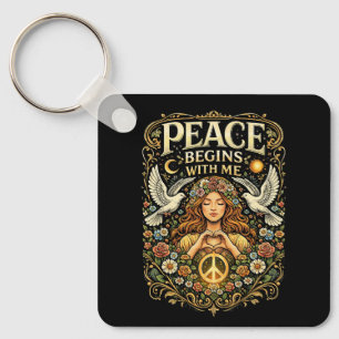 Vrede Begint Binnen Sleutelhanger