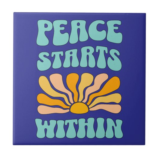 Vrede begint binnen tegeltje (Voorkant)