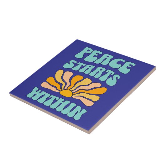 Vrede begint binnen tegeltje (Zijkant)