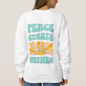 Vrede begint binnen trui (Achterkant)