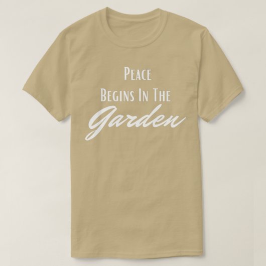 Vrede begint in de tuin t-shirt (Design voorkant)