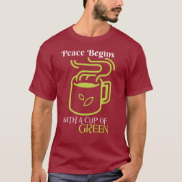 Vrede begint met de beker groen - serene slokjes, t-shirt