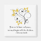 Vrede begint met de kindermagneet magneet (Voorkant)