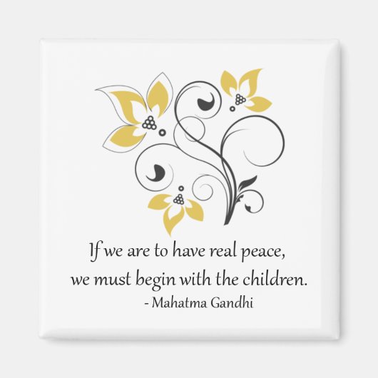 Vrede begint met de kindermagneet magneet (Voorkant)