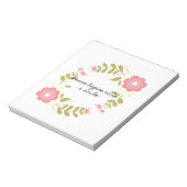 Vrede begint met een glimlach van roze en groene b notitieblok (Linkerzijde)