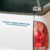 Vrede begint met je Bumpersticker (Op Truck)