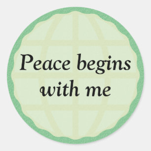 Vrede begint met mij ronde sticker