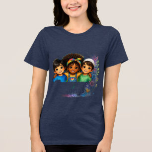 Vrede Begint Met Vriendelijkheid Diversiteit Kin Tri-Blend Shirt